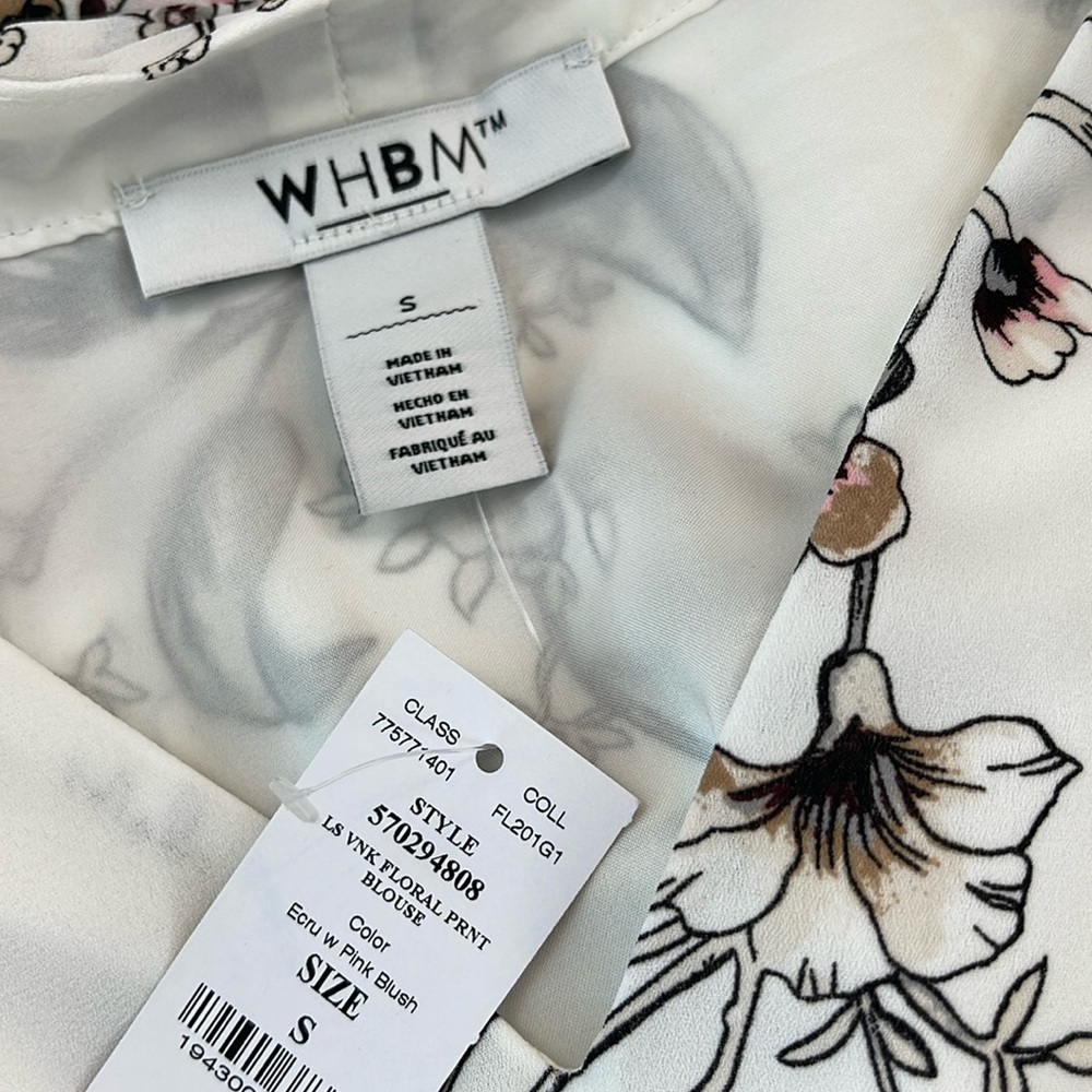 WHBM FLORAL PRINT BLOUSE - Picture 10 of 11